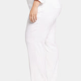 Marilyn Straight Pants In Plus Size - Optic White