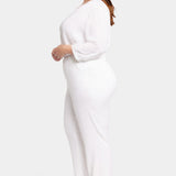 Marilyn Straight Pants In Plus Size - Optic White