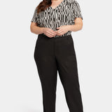 Marilyn Straight Pants In Plus Size - Black