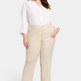 Marilyn Straight Pants In Plus Size - Feather