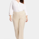 Marilyn Straight Pants In Plus Size - Feather