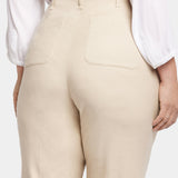Marilyn Straight Pants In Plus Size - Feather