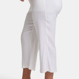 Wide Leg Cargo Capri Pants In Plus Size - Optic White