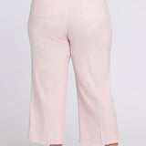 Wide Leg Cargo Capri Pants In Plus Size - Light Lilac