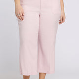 Wide Leg Cargo Capri Pants In Plus Size - Light Lilac
