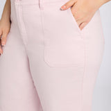 Wide Leg Cargo Capri Pants In Plus Size - Light Lilac
