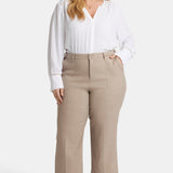 Wide Leg Cargo Capri Pants In Plus Size - Saddlewood