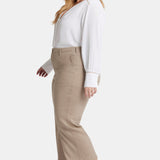 Wide Leg Cargo Capri Pants In Plus Size - Saddlewood