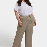 Relaxed Drawstring Pull-On Pants In Plus Size - Saddlewood