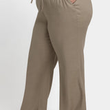 Relaxed Drawstring Pull-On Pants In Plus Size - Saddlewood