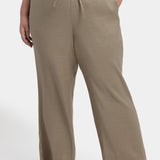 Relaxed Drawstring Pull-On Pants In Plus Size - Saddlewood