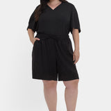 Breezy Bermuda Shorts In Plus Size - Black