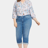 Marilyn Straight Crop Jeans In Plus Size - Stunning