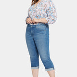 Marilyn Straight Crop Jeans In Plus Size - Stunning
