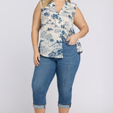 Marilyn Straight Crop Jeans In Plus Size - Wild River