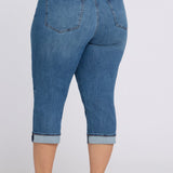 Marilyn Straight Crop Jeans In Plus Size - Wild River