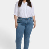 Marilyn Straight Ankle Jeans In Plus Size - Minorca Isle