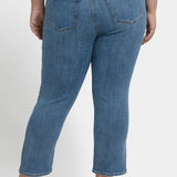 Marilyn Straight Ankle Jeans In Plus Size - Minorca Isle