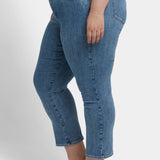 Marilyn Straight Ankle Jeans In Plus Size - Minorca Isle