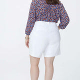 Bermuda Shorts In Plus Size - Optic White