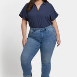 Marilyn Straight Ankle Jeans In Plus Size - Barcelona Breeze