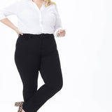 Marilyn Straight Jeans In Plus Size - Black