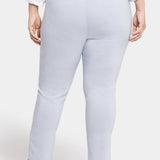 Slim Trouser Ankle Pants In Plus Size - Light Blue Heather