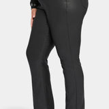 Coated Marilyn Straight Jeans In Plus Size - Black Coated