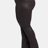 Coated Marilyn Straight Jeans In Plus Size - Cordovan Coated