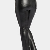 Faux Leather Marilyn Straight Pants In Plus Size - Black