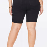 Briella 11 Inch Denim Shorts In Plus Size - Black