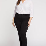 Marilyn Straight Pants In Plus Size - Black