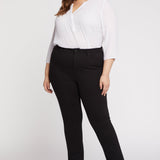 Marilyn Straight Pants In Plus Size - Black