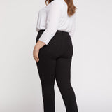 Marilyn Straight Pants In Plus Size - Black