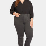 Marilyn Straight Pants In Plus Size - Charcoal Heathered