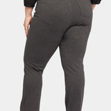 Marilyn Straight Pants In Plus Size - Charcoal Heathered