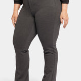 Marilyn Straight Pants In Plus Size - Charcoal Heathered