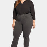 Marilyn Straight Pants In Plus Size - Charcoal Heathered