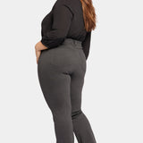 Marilyn Straight Pants In Plus Size - Charcoal Heathered