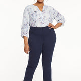 Marilyn Straight Pants In Plus Size - Oxford Navy