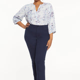 Marilyn Straight Pants In Plus Size - Oxford Navy