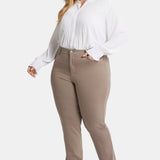 Marilyn Straight Pants In Plus Size - Saddlewood
