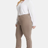 Marilyn Straight Pants In Plus Size - Saddlewood