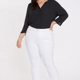 Slim Bootcut Ankle Jeans In Plus Size - Optic White