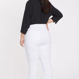 Slim Bootcut Ankle Jeans In Plus Size - Optic White
