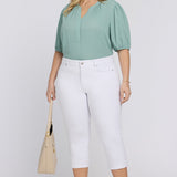 Chloe Capri Jeans In Plus Size - Optic White