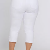 Chloe Capri Jeans In Plus Size - Optic White