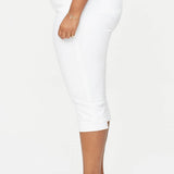 Marilyn Straight Crop Jeans In Plus Size - Optic White
