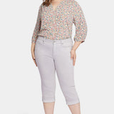 Marilyn Straight Crop Jeans In Plus Size - Pearl Grey