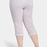 Marilyn Straight Crop Jeans In Plus Size - Pearl Grey